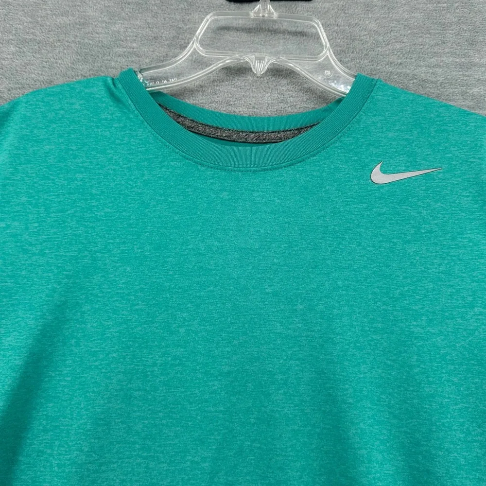 Nike T-Shirt Mens Medium Teal Dri-Fit Legend Training Top Short Sleeve